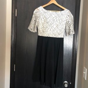 Homeyee Black and white elegant dress